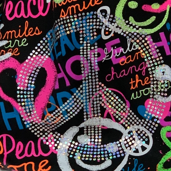 Graffiti tote Justice w/adjustable strap - Picture 6 of 8